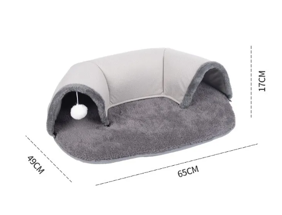 TunnelNest™ Plush Cat Cave Bed