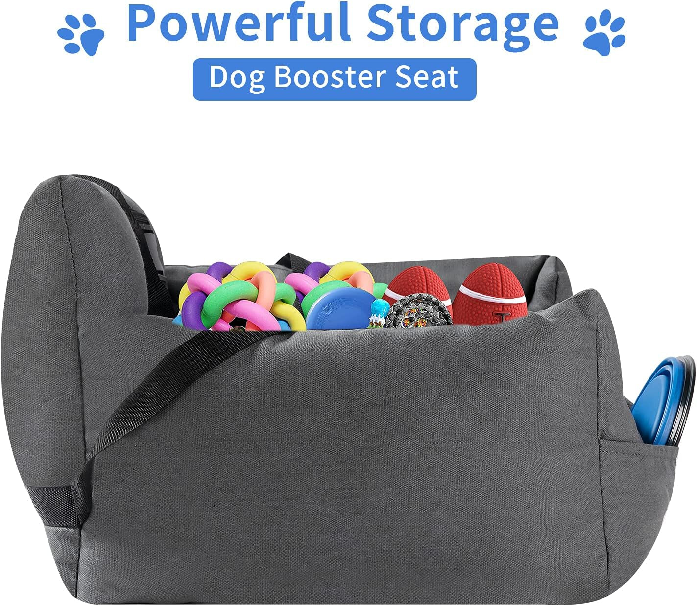 Pet Booster Car Seat for Small Dogs and Cats with Storage Pocket - Travel Safety Seat and Dog Bed