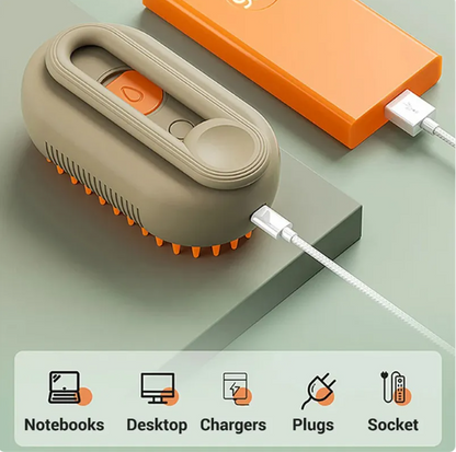 SteamGlow™ 3-in-1 Pet Grooming Brush