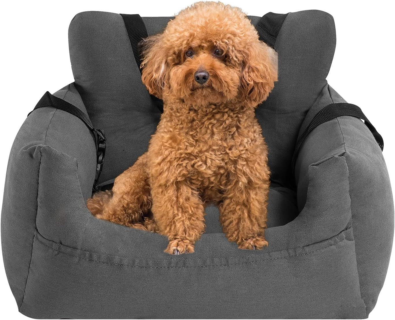 Pet Booster Car Seat for Small Dogs and Cats with Storage Pocket - Travel Safety Seat and Dog Bed