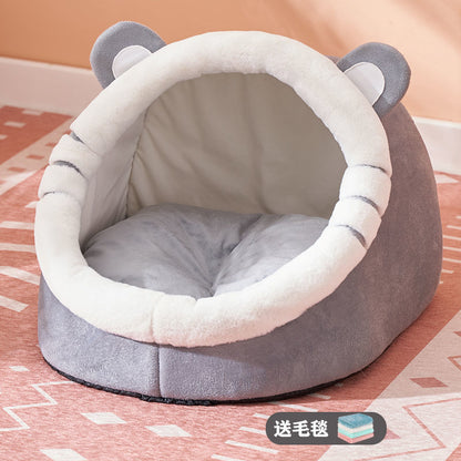 CozyCave™ Semi-Enclosed Cat Bed