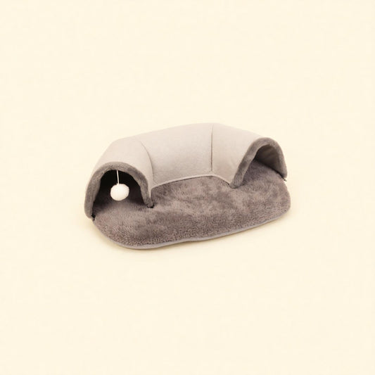 TunnelNest™ Plush Cat Cave Bed