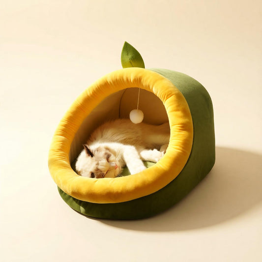 CozyCave™ Semi-Enclosed Cat Bed