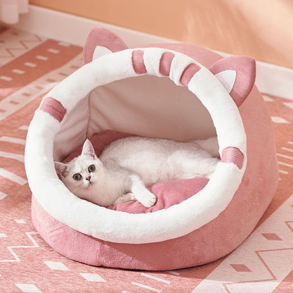 CozyCave™ Semi-Enclosed Cat Bed