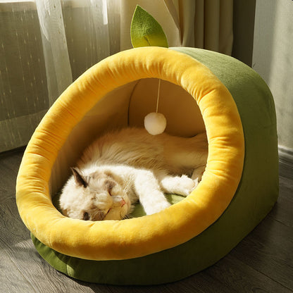 CozyCave™ Semi-Enclosed Cat Bed
